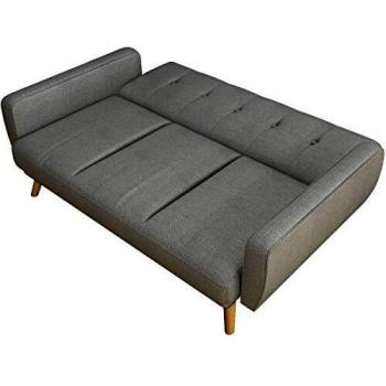 habitatetjardin Sofá Cama Clic-clac Ariana - 3 plazas - Gris Claro