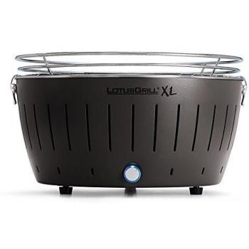LotusGrill G-AN-435 - Barbacoa de carbón sin humo, color antracita, diámetro de la parrilla del grill de 435 mm, altura 257 mm, XL