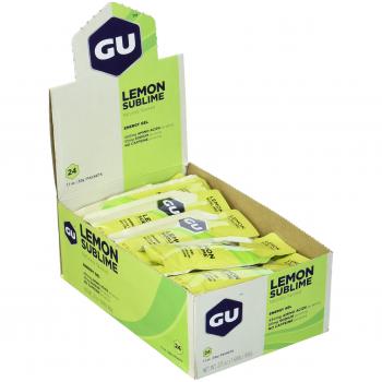 GU Energy Gel Energizante de Limón - Paquete de 24 x 32 gr - Total: 768 gr