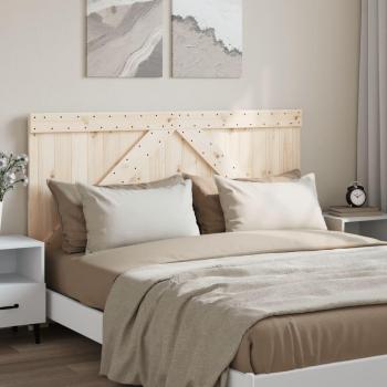 Cabecero de cama 160x104 cm de madera maciza de pino en color marrón Vidaxl