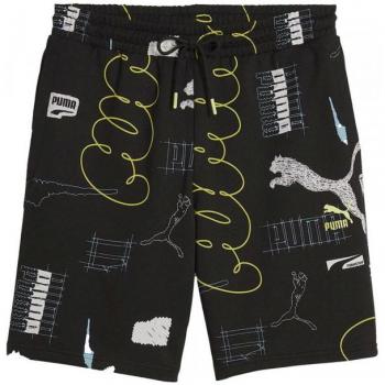 Pantalón Corto Puma Brand Love Shorts, modelo 624309, fabricado en algodón, color negro
