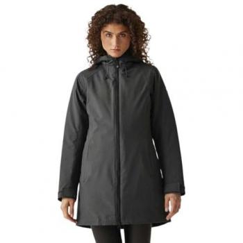 Regatta Women's 3-in-1 Lightweight Waterproof Denbury V Jacket, Ash Black, Size 8
