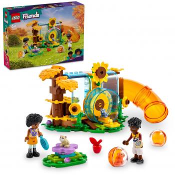 LEGO Friends Parque para Hámsters - 42601, set de construcción que incluye una jaula de hámster, accesorios como ruedas y túneles, minimuñecas de personajes LEGO Friends, elementos decorativos y piezas interactivas