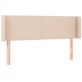 Cabecero con LED de Cuero Sintético Capuchino 147x16x78/88 cm