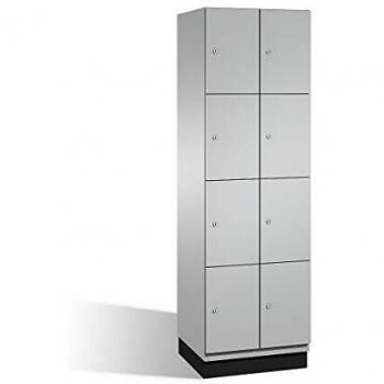 Armario de Compartimentos Bajo Llave Cambio C+P 488029 - 4 Puertas, Acero, Color Blanco Aluminio, Dimensiones B 600 mm