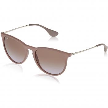 Ray-Ban Erika Wayfarer Sunglasses, Brown Rubber