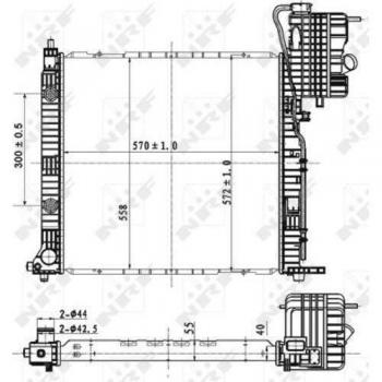 Radiador de refrigeración del motor NRF 53177