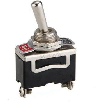 5 x Interruptor Conmutador 2 Posiciones On-Off 12V Negro Plata