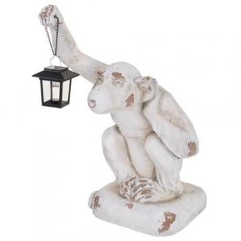 Mono decorativo de magnesio blanco 36x35x58 cm