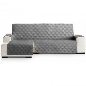 Eysa Oslo Funda, Poliéster, 06-Gris/Blanco, Chaise Longue Extra 290cm. Válido para sofá Desde 300 a 350cm