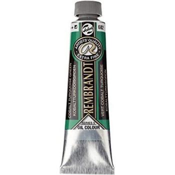 Talens Rembrandt - Excelentes colores de pintura al óleo - 40 ml - 682 Verde turquesa cobalto