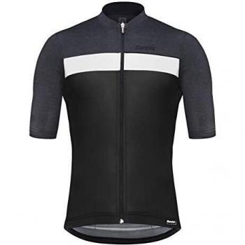 Santini - Camiseta de Manga Corta para Hombre, Hombre, S994275STILE, Negro, XX-Large