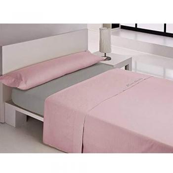 Pierre Cardin Juego sábanas coralina Colorado 135 cm. Rosa, 100Percent_poliéster, Cama de 135