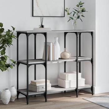 Mesa Consola de Madera de Ingeniería 102x35x90 cm - Negro, Roble Sonoma, Roble Ahumado - Mesa de Sofá, Entrada, Recibidor y Auxiliar para Salón