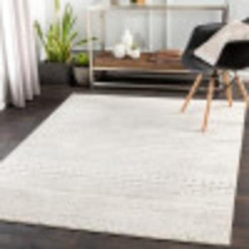 Surya HAMA Modern Boho Scandinavian Area Rug, Short Pile, 200x275 cm, Grey/White