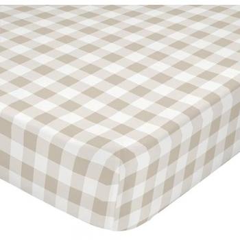 Bajera Infantil 100% Algodón Vichy Beige 90x200 cm, Calidad 150 TC, Fabricada en España
