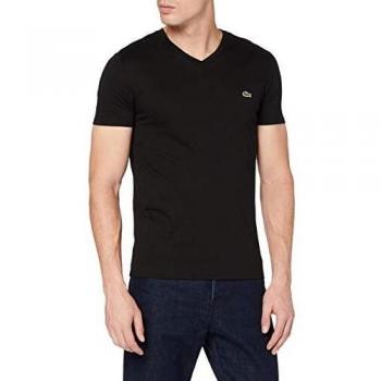 Lacoste TH6710 Men's Regular Fit Black V-Neck T-Shirt