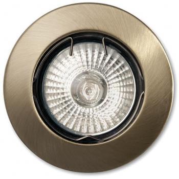 Foco Empotrable Ideal Lux Jazz FI1 Brunitto, 1 Luz, GU10, Dimmerizable, Acabado Bronce (Paquete de 3)
