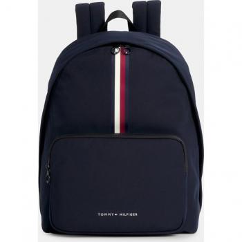 Tommy Hilfiger Sleek Blue Backpack with Laptop Holder, Male, One Size, Blue Polyester