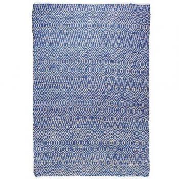 Alfombra Pasadena de Algodón y Cáñamo Indigo 120 x 180 cm
