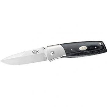 Cuchillo de bolsillo Fällkniven PXLbm - Acero 3G, Mango de Micarta Negra, Con Clip