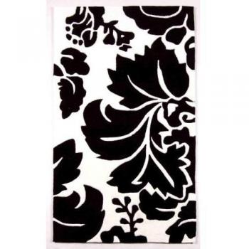 Alfombra Ottawa, negro y blanco, 120 x 180 cm