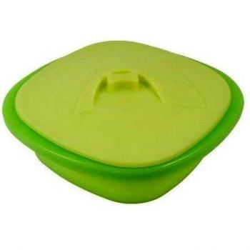 PINFI 81140 - Papillote grande de silicona con bandeja interior, 2500 ml, color verde