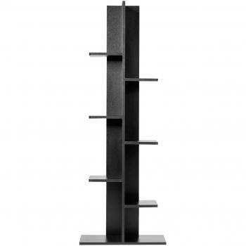 Estante Decorativo de Madera Estantería para Plantas Librería de Escalera Costway, Negro, 50 x 20 x 141,5 cm