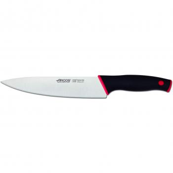 Arcos Serie Dúo, Cuchillo Cocinero, Hoja de 200 mm, Mango Color Negro Rojo