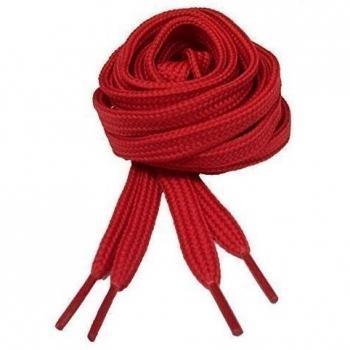 Big Laces cordones planos - gran variedad de longitudes y colores, color rojo, talla  10 mm X 120 cm