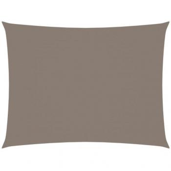 Toldo de vela rectangular 6x7 m color gris taupe
