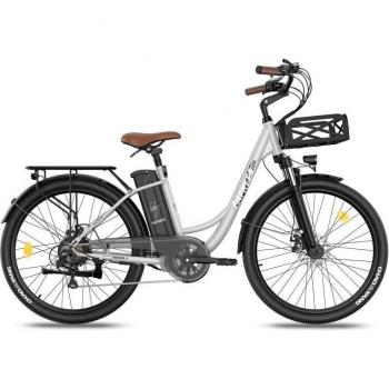 Bicicleta Eléctrica Fafrees F26 Duradera 250W, Batería 36V/20.3Ah, Autonomía 160km, Frenos de Disco y Pantalla LCD - Gris