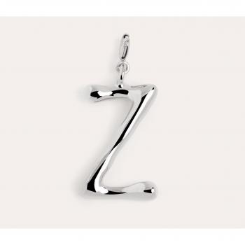 Charm Singularu Letter XL - Colgante Inicial en Latón con Acabado Baño de Rodio - Colgante Letras A - Z - Charm Combinable con Collar - Joyas para Mujer