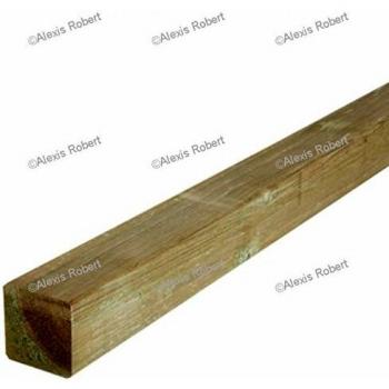 POSTE MADERA CUADRADO MARRON