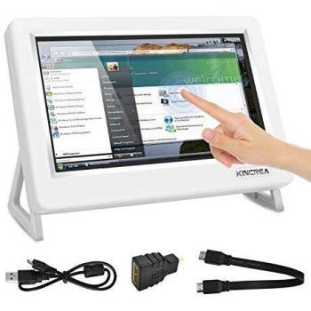 Kincrea Monitor HDMI Capacitivo de Pantalla Táctil de 7 Inch, LCD HD de 1024x600, Controladores Gratis para Raspberry Pi 4/ Windows 7/8/10 / Beagle Bone Black y Banana Pi