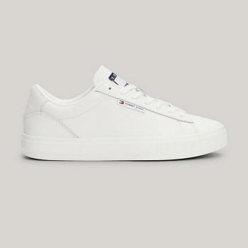 Zapatillas de mujer Tommy Jeans Cupsole en color blanco y suela cupsole