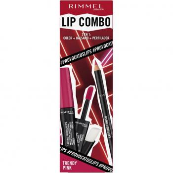 Rimmel London Provocalips Lasting Finish Lip Combo Set - 3-in-1 Liquid Lipstick + Lip Liner