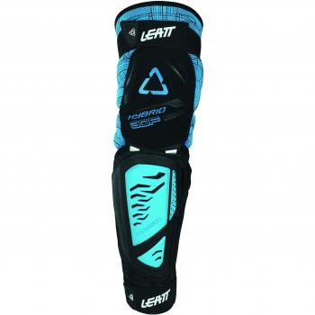 Leatt Rodilla Espinillera 3DF Hybrid Schwarz/Azul - Azul, XXL