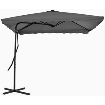 vidaXL Garden Parasol with Steel Pole 250x250 cm Anthracite