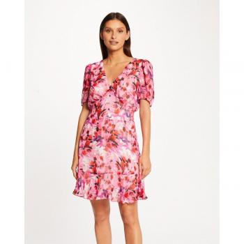 Morgan - Vestido entallado escote en V estampado