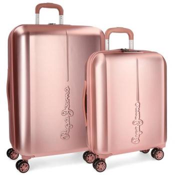 Pepe Jeans Cambridge Juego de Maletas, 70 cm, 115 litros, Rosa