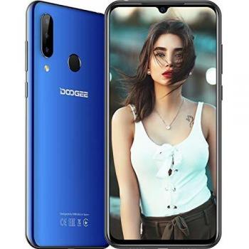 DOOGEE N20 2019 Dual SIM Telefonos Moviles Libres 4g, Octa-Core 4GB RAM 64GB ROM, 6.3 Pulgadas FHD + Android 9.0 Smartphone Libres, Cámara 16MP+8MP+8MP+16MP, 4350mAh, 10W Carga Rápida - Azul