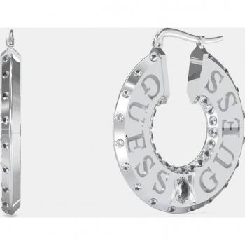 Pendientes Guess Mujer JUST GUESS JUBE03111JWRHT-U Acero Inoxidable Aro Disco Logo Circonitas