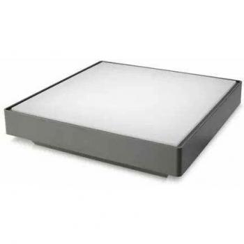 Plafón LED Kossel Direct 400mm IP66 19W Blanco Cálido 3000K On-Off Gris 1172L