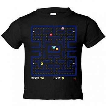 Camiseta niño Pacman Comecocos juego clásico - Negro, 5-6 años