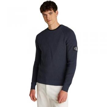 Calvin Klein Jeans Men's Round Neck Pullover Sweater - Gray, Size M