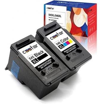 CSSTAR Remanufacturado Cartuchos Tinta Reemplazo para Canon PG 545 CL 546 XL para Pixma MG3051 MG2950 MG3050 MG2550S MG2550 MX495 MG3053 iP2850 MG2450 MG2550 MG2900 MG3052 Impresora - Negro, Color