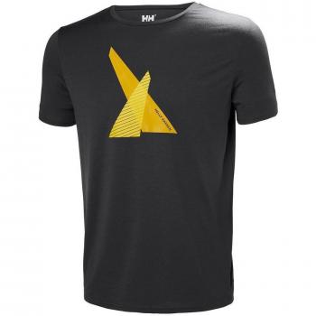 Helly Hansen HP SHORE T-SHIRT - Camiseta, Hombre, Negro