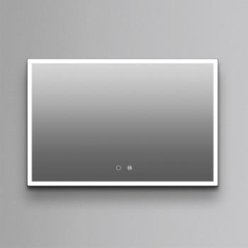 Espejo de baño rectangular con luz frontal Suiza Ledimex - Espejo led Suiza Rectangular con Marco Negro - Luz Frontal Triled de 60x80