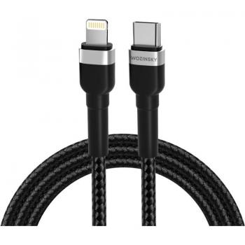 Cable USB-C a Lightning Wozinsky 30W PD 2m - Negro